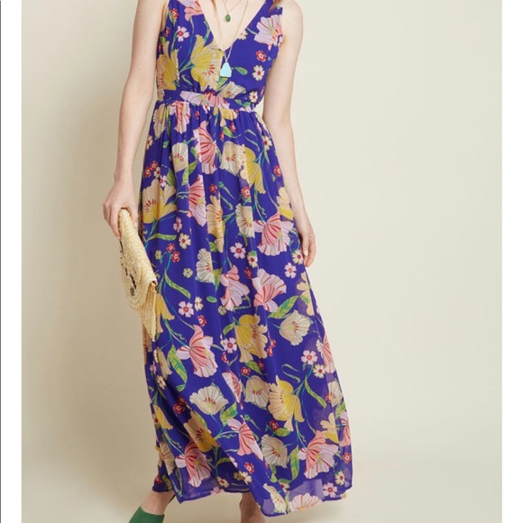 ✨HP✨ MODCLOTH Muster Length Maxi Dress in Sapphire - Picture 3 of 7